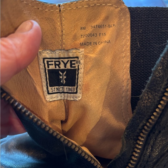 Frye Black Leather Ankle Booties with Buckles - Picture 2 of 6